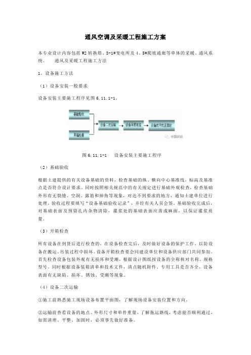 通风空调及采暖工程施工方案