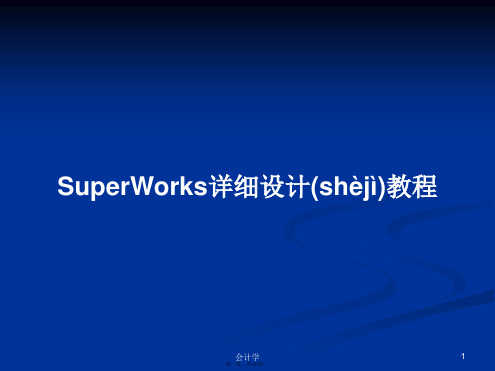 SuperWorks详细设计教程实用教案