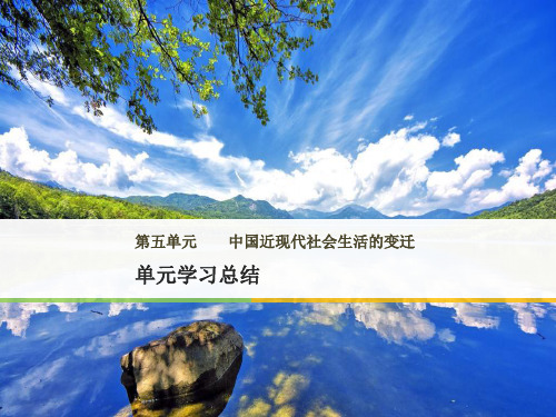 高中历史人教版必修2课件：第五单元 中国近现代社会生活的变迁 单元学习总结