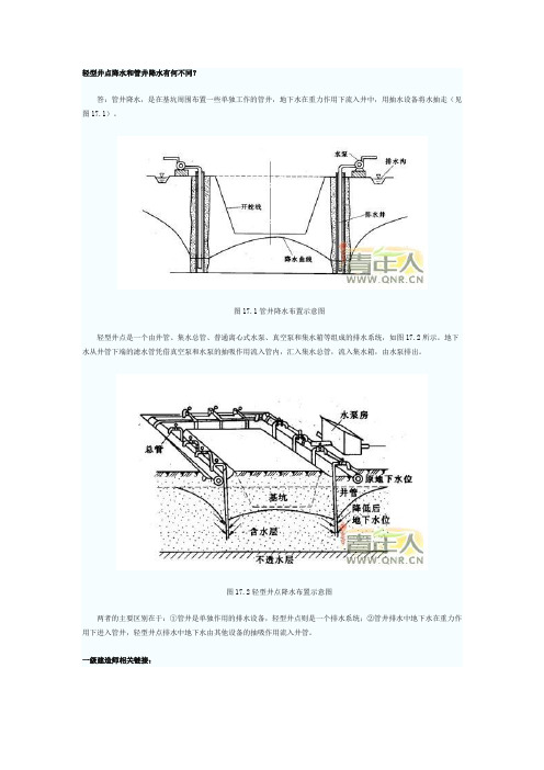 轻型井点降水和管井降水有何不同