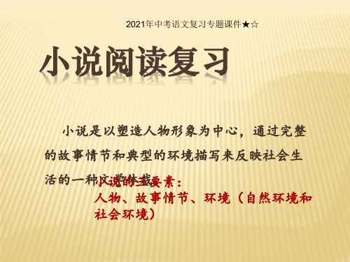 中考语文复习专题课件★☆小说阅读复习(21PPT