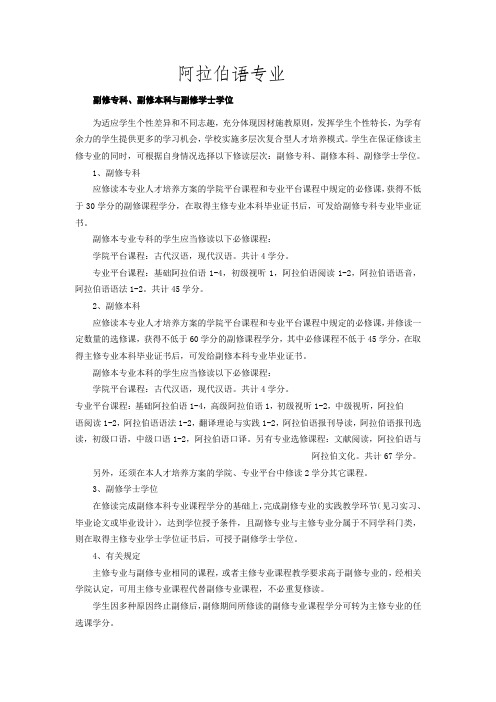 阿拉伯语专业