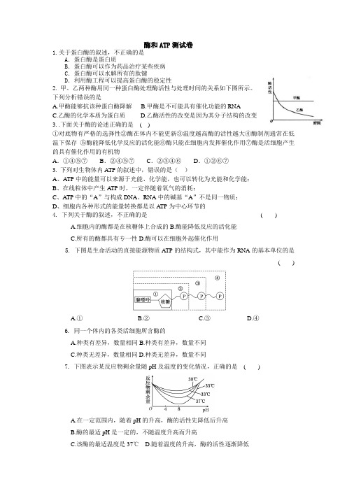 酶 ATP(试卷)