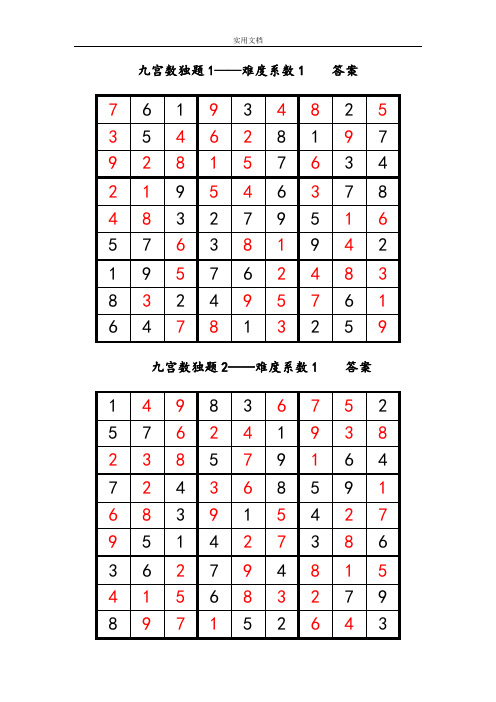 数独200题问题详解(全)