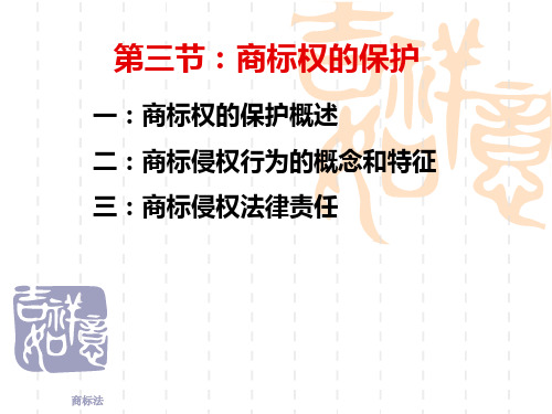 第三节 商标法律保护