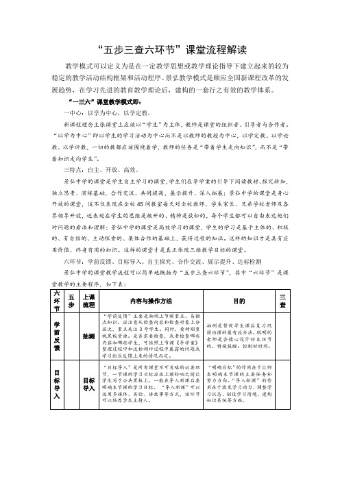 “一三六”教学模式学习资料