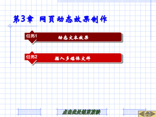 网页设计与制作课件第3章 网页动态效果制作