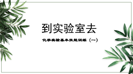 鲁教版九年级化学 1.3化学实验室基本技能训练(共32张PPT)