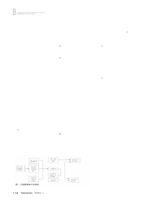 公路工程招投标中工程量清单计价的应用