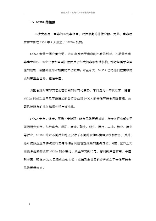 NOSA五星安全管理系统