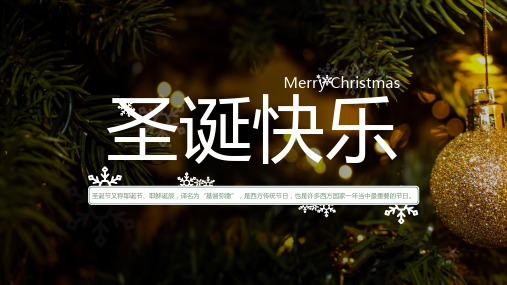 新版小清新圣诞节日通用PPT