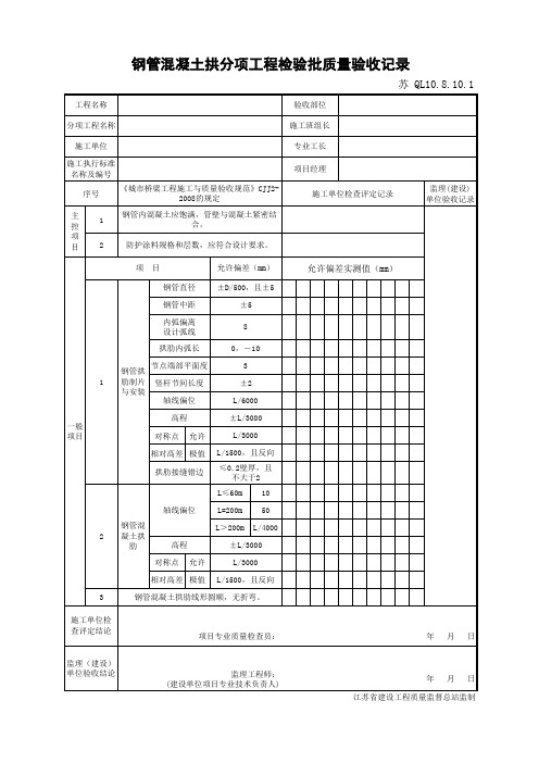 江苏省建设工程质监0190910六版表格文件QL10.8.10.1