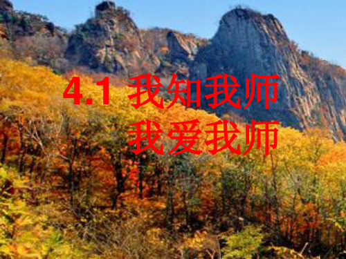 人教版思品八年级上册第四课第一框_我知我师_我爱我师PPT课件