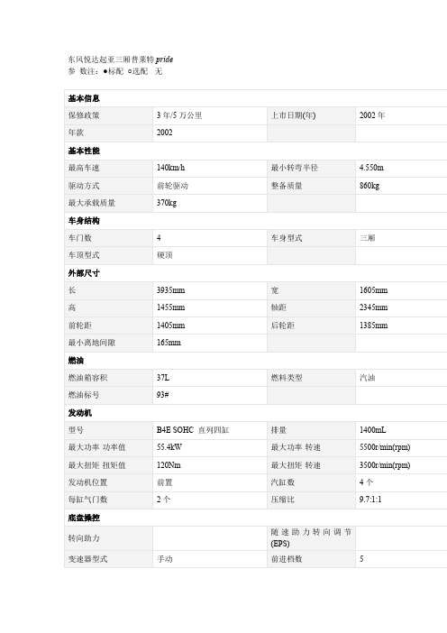 东风悦达起亚三厢普莱特参数及二手车保养