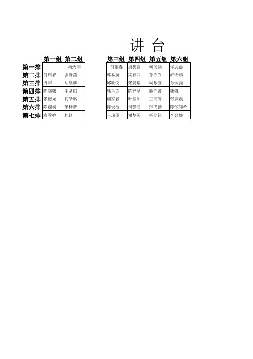 一、一座位表 (1)