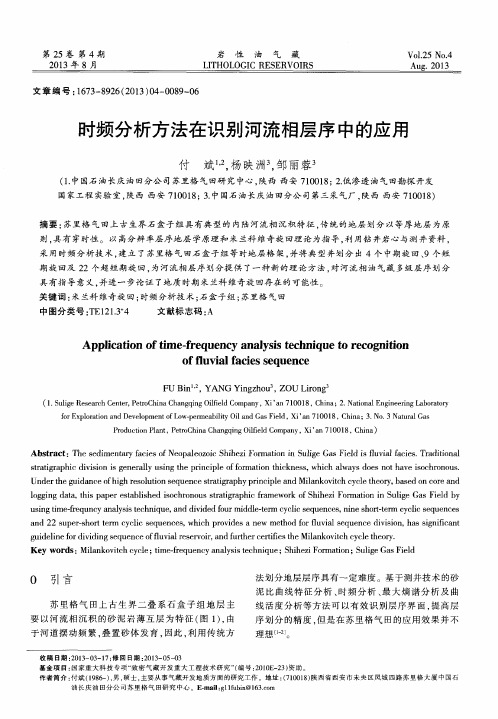 时频分析方法在识别河流相层序中的应用