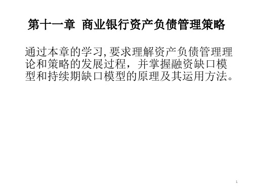 商业银行资产负债管理策略(ppt 32页)
