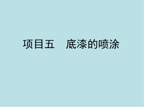 汽车车身修复与美容5_项目五 底漆的喷涂