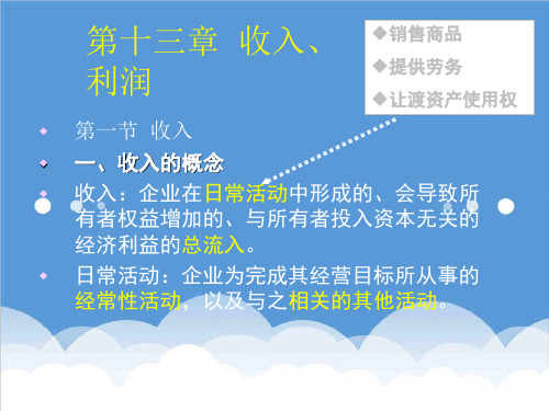 收益管理-第十三章收入费用利润1 精品