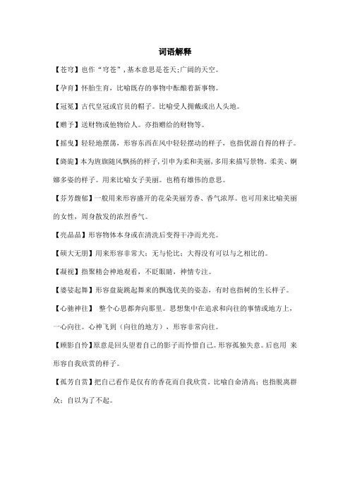 词语解释