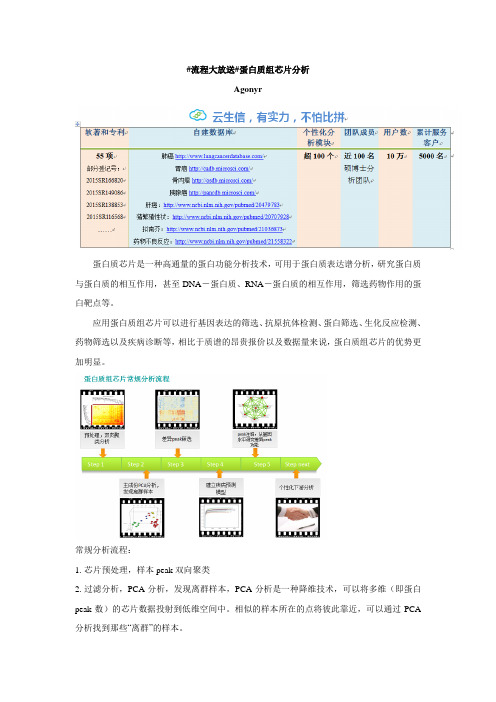 蛋白芯片分析流程