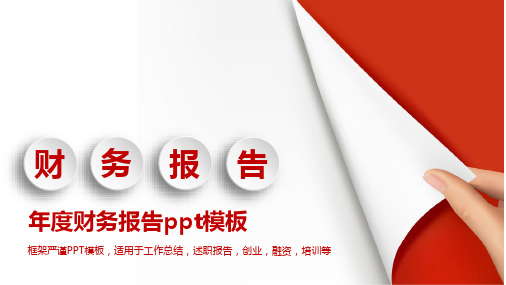 年度财务报告ppt模板_红白大气