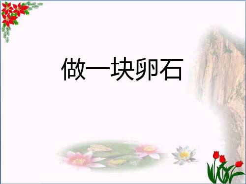 《做一块卵石》PPT下载精品 课件 