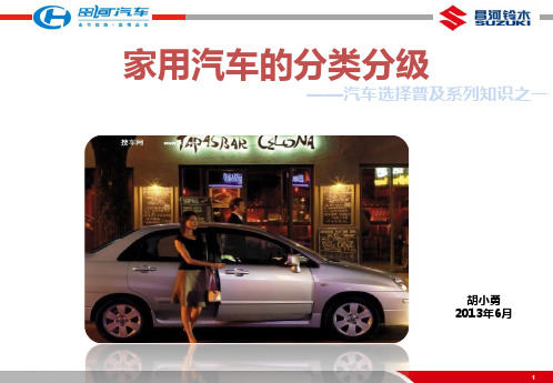 家用汽车的分类分级(普及之一)