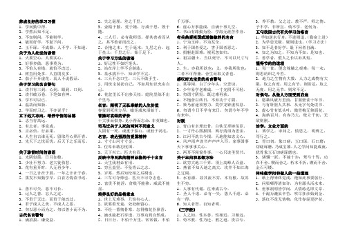 六年级谚语总复习
