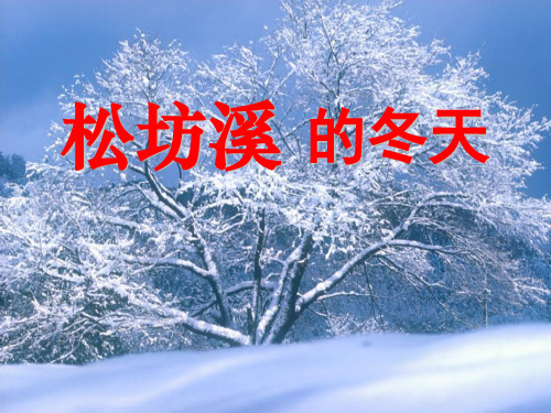 冀教版语文五下《松坊溪的冬天》ppt课件课件PPT
