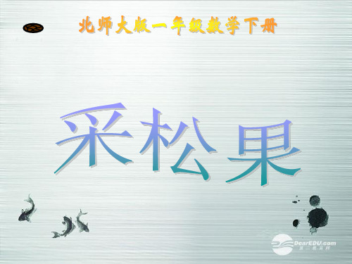 一年级数学下册 采松果 1课件 北师大版