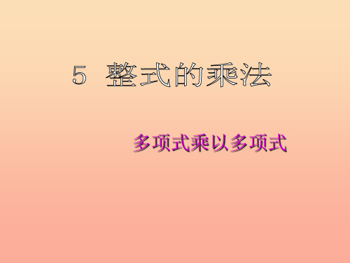 六年级数学下册 6.5 整式的乘法 多项式乘以多项式课件 鲁教版五四制