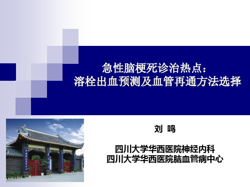 溶栓评估及再通选择