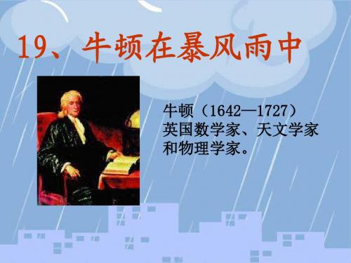 19牛顿在暴风雨中