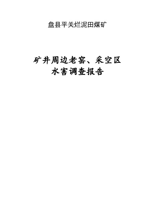 矿区老窑、周边采空调查报告 精品