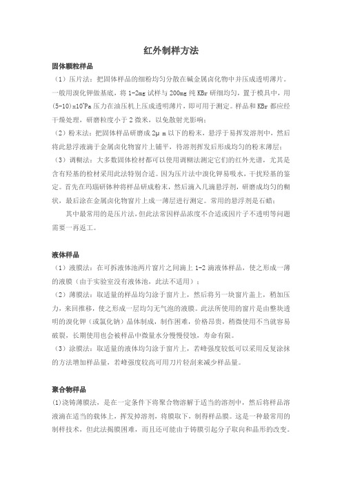 红外制样方法-流程