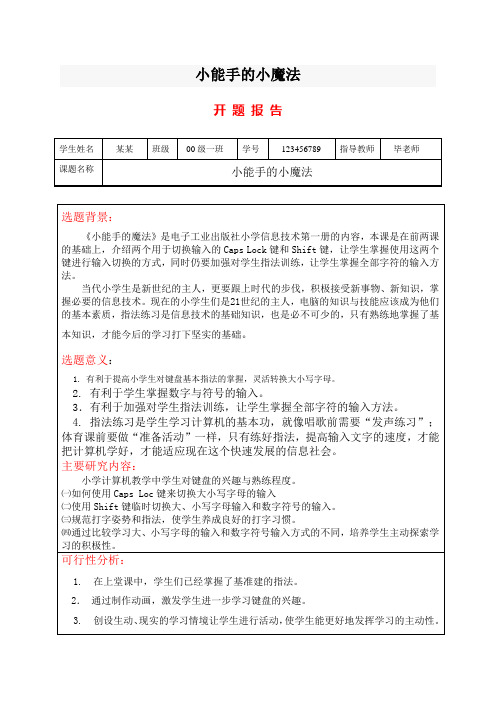 开题报告
