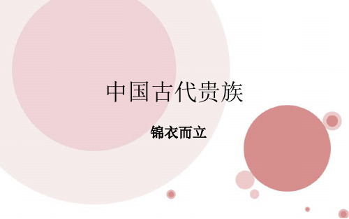 中国古代贵族服饰—锦衣而立.