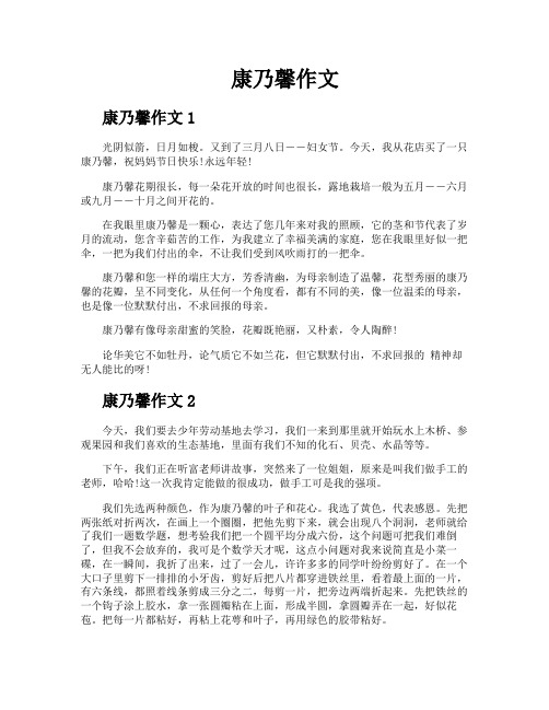康乃馨作文