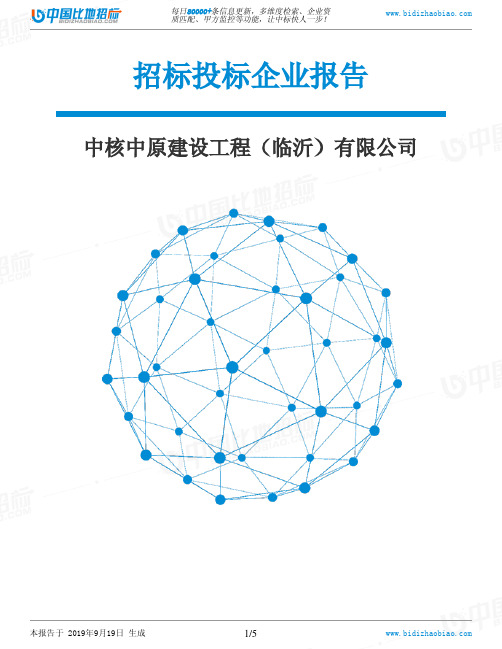 中核中原建设工程(临沂)有限公司_中标190920