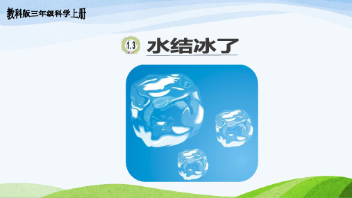 教科版三年级上册科学1.3《水结冰了 》课件