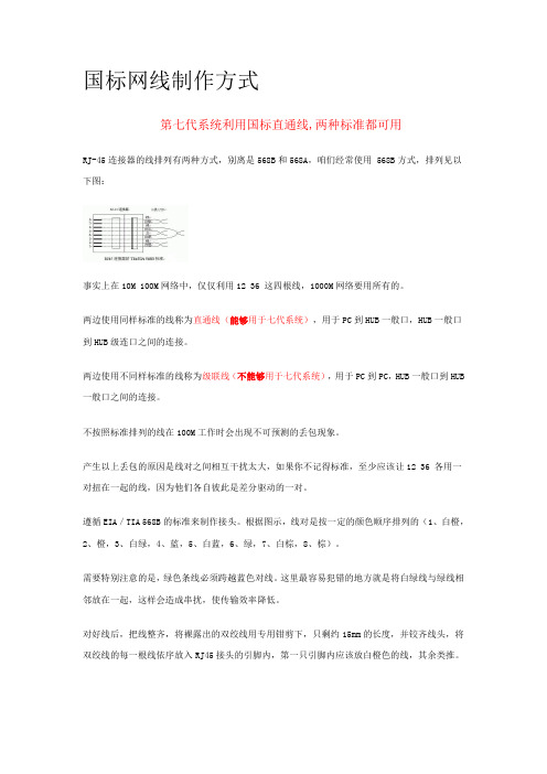 网线接法详细的网线制作