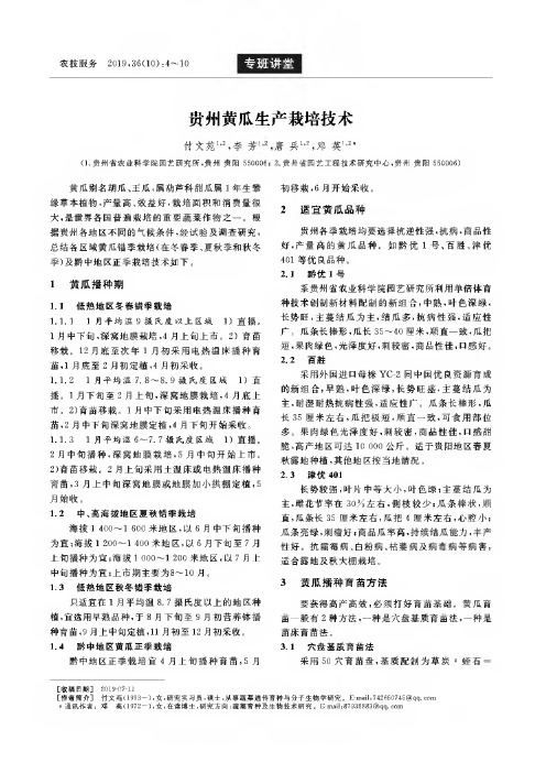 贵州黄瓜生产栽培技术
