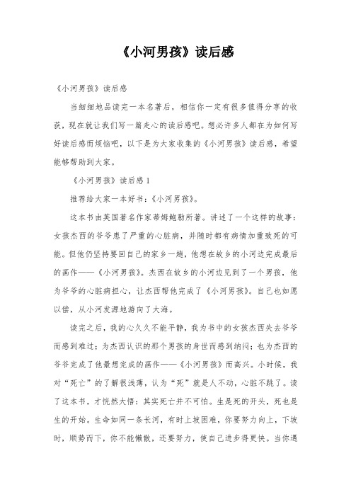 《小河男孩》读后感