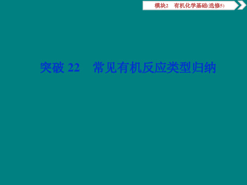 高考化学复习常见有机反应类型归纳【优秀课件】