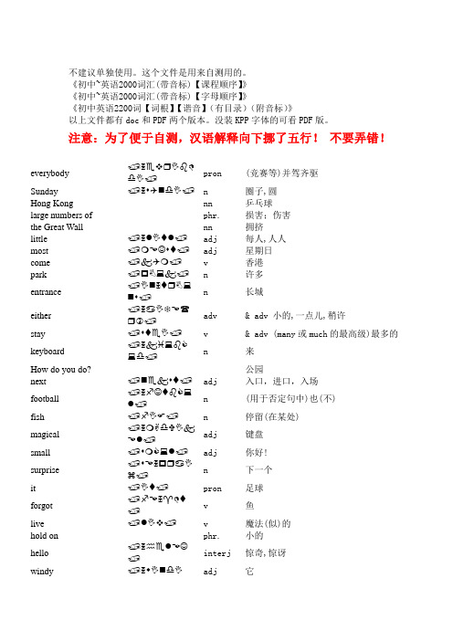 初中英语2200词【乱序】(复习专用).doc