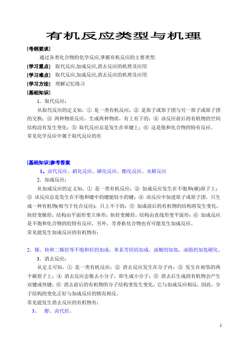 16  专题十六    有机反应类型与机理