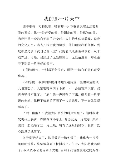 我的那一片天空