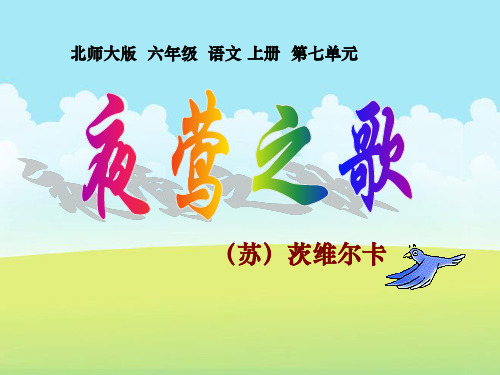 北师大版六年级语文上册《夜莺之歌》PPT课件(6篇)