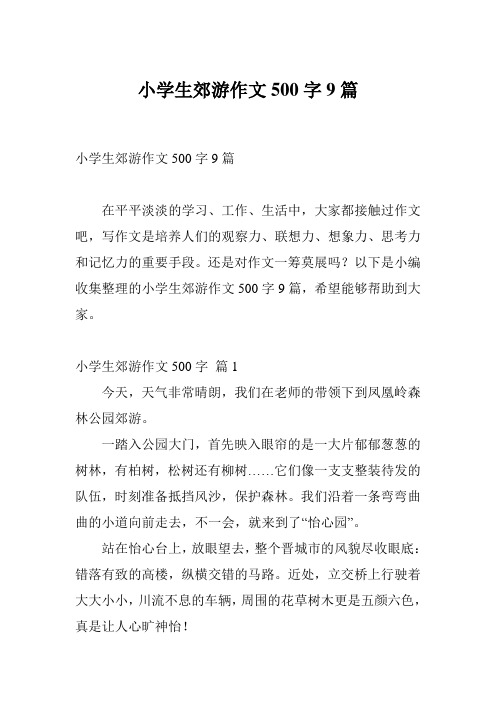 小学生郊游作文500字9篇